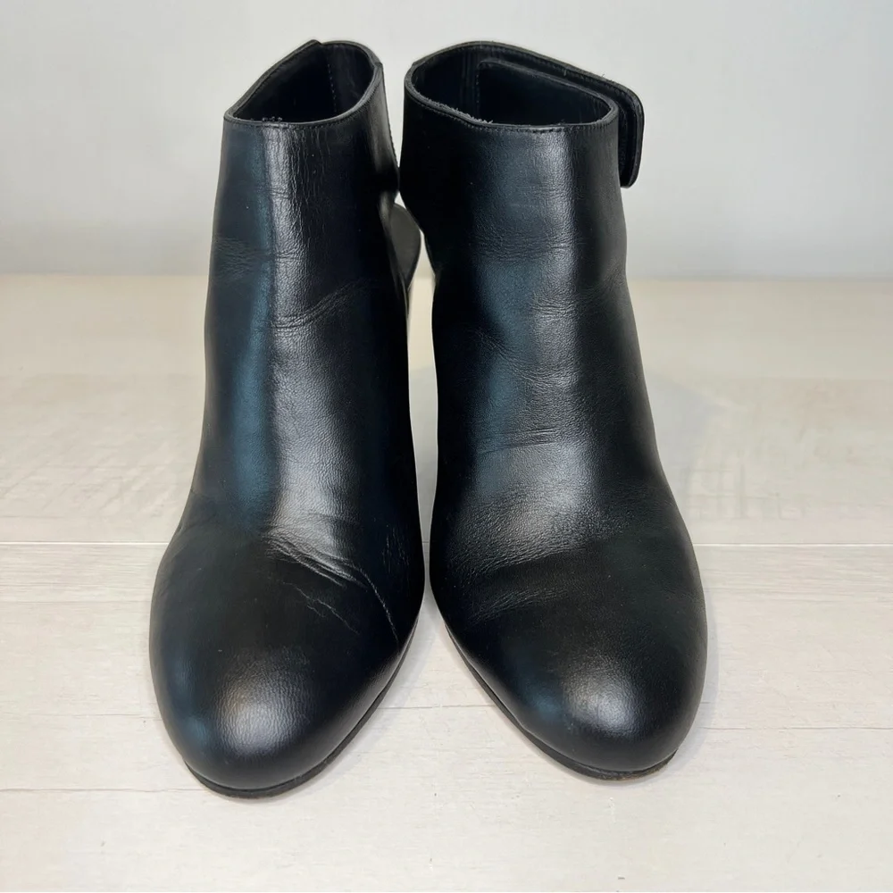 Vince Ingrid Black Leather Slingback Ankle Bootie